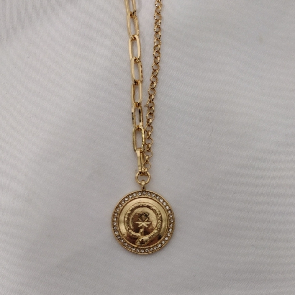 New Ettika Gold Pendant Adjustable Length Necklace